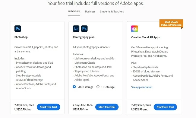 Photoshop on desktop and iPad
